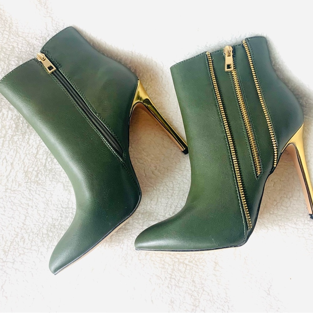 CATHERINE MALANDRINO Zippo Side Zip Heeled Booties - Picture 5 of 8